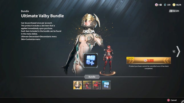 The store page for the Ultimate Valby set, showing what it contains and how much they cost.